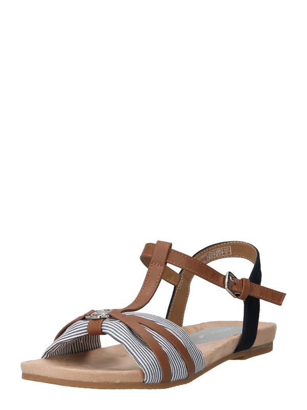 TOM TAILOR TOM TAILOR Сандали с каишка  нощно синьо / кафяво / бяло