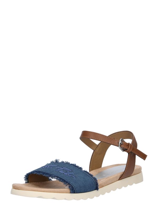 TOM TAILOR TOM TAILOR Сандали с каишка  син деним / кафяво