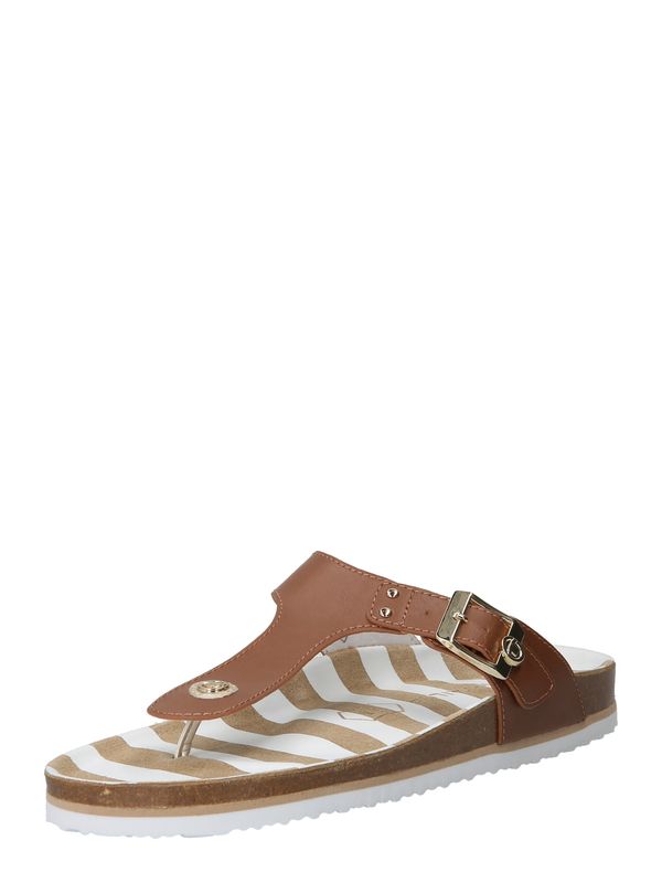 TOM TAILOR TOM TAILOR Сандали с разделител за пръстите  кафяво / злато