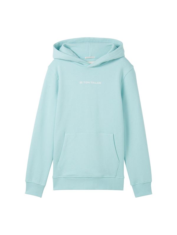 TOM TAILOR TOM TAILOR Суичър  лазурно синьо / бяло