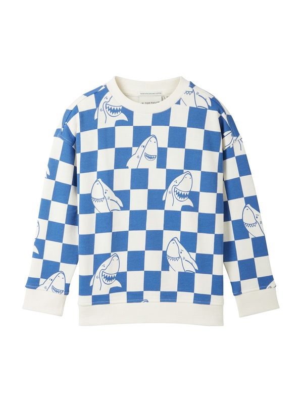 TOM TAILOR TOM TAILOR Суичър  синьо / бяло