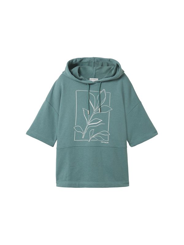 TOM TAILOR TOM TAILOR Суичър  зелено / бяло