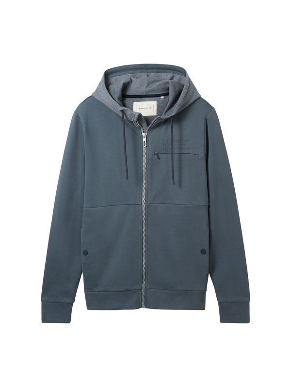 TOM TAILOR TOM TAILOR Суичъри с качулка  сиво / зелено