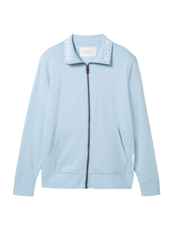 TOM TAILOR TOM TAILOR Суичъри с качулка  светлосиньо / бяло