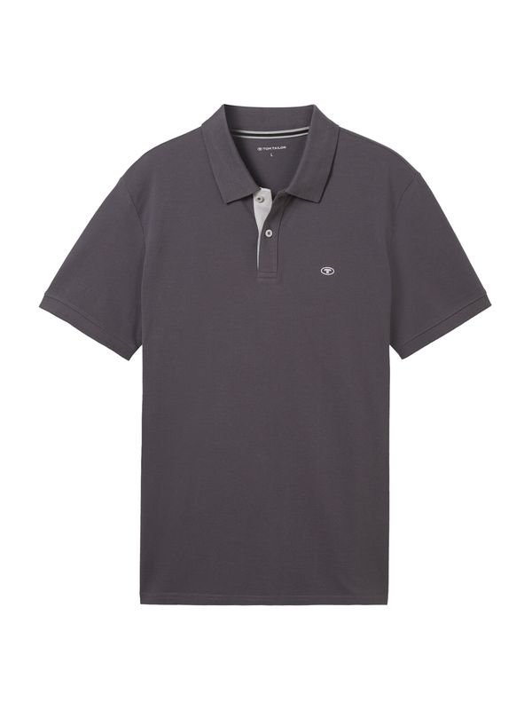 TOM TAILOR TOM TAILOR Тениска  антрацитно черно / светлосиво