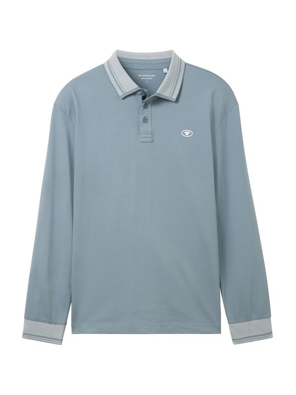 TOM TAILOR TOM TAILOR Тениска  базалтово синьо / сиво-бежово / бяло