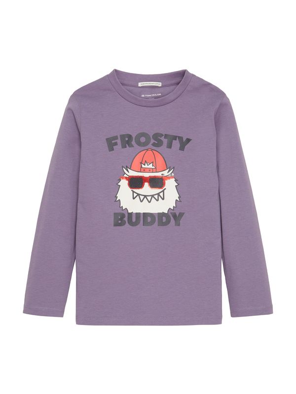 TOM TAILOR TOM TAILOR Тениска  лавандула / пъпеш / черно / бяло