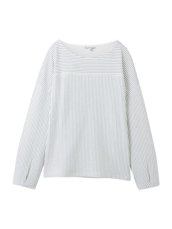 TOM TAILOR TOM TAILOR Тениска  морскосиньо / бяло