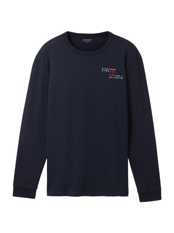 TOM TAILOR TOM TAILOR Тениска  морскосиньо / червено / бяло