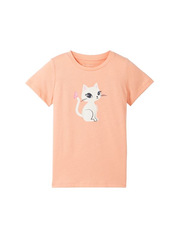 TOM TAILOR TOM TAILOR Тениска  морскосиньо / кайсия / светлорозово / бяло