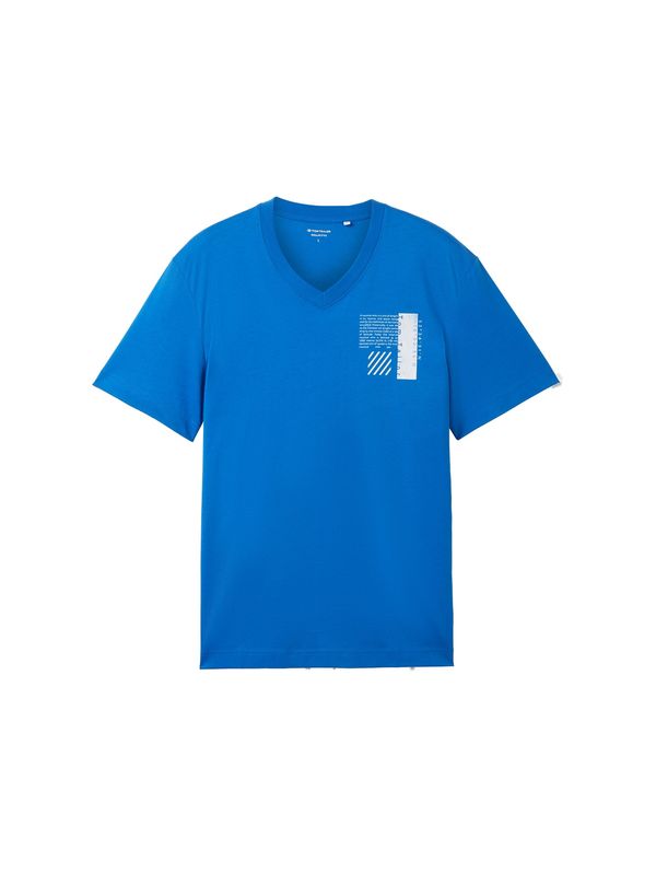 TOM TAILOR TOM TAILOR Тениска  небесносиньо / бяло