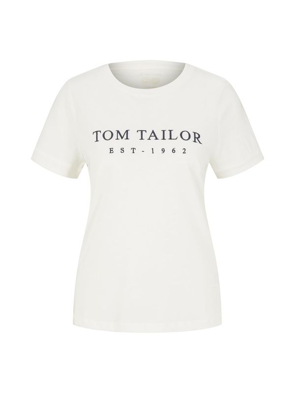 TOM TAILOR TOM TAILOR Тениска  нейви синьо / бяло