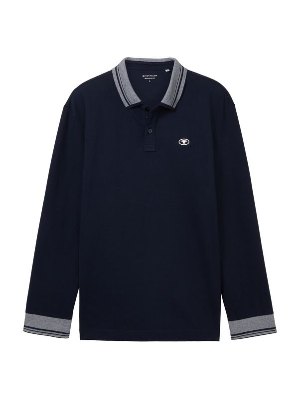 TOM TAILOR TOM TAILOR Тениска  нейви синьо / бяло