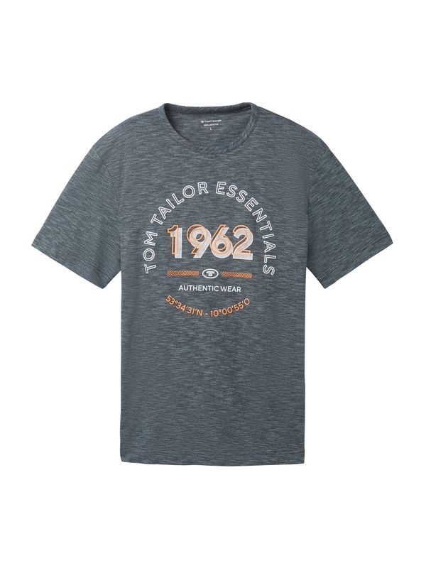 TOM TAILOR TOM TAILOR Тениска  нейви синьо / графитено сиво / праскова / бяло