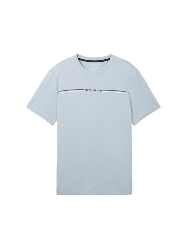 TOM TAILOR TOM TAILOR Тениска  нейви синьо / пастелно синьо / бяло