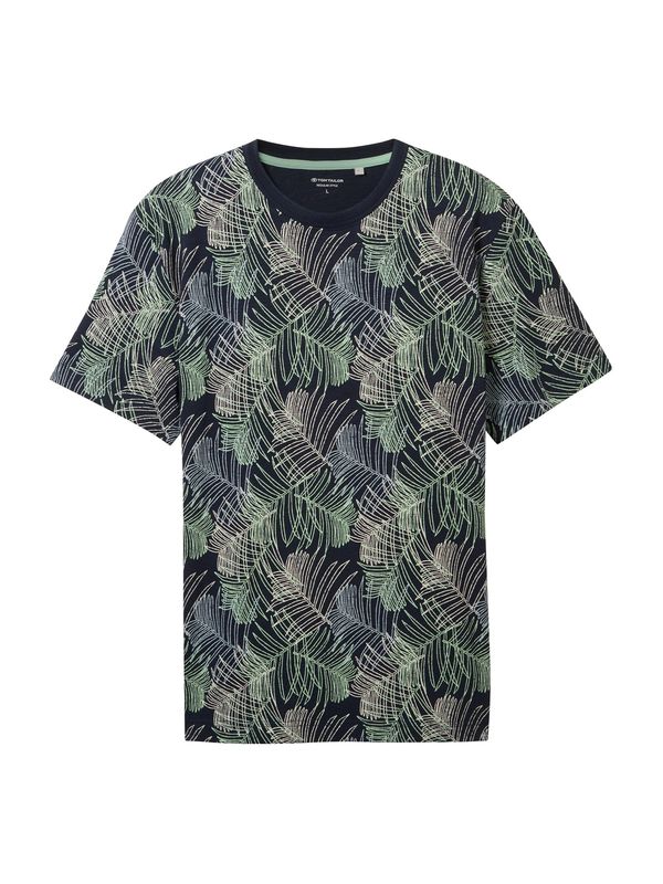 TOM TAILOR TOM TAILOR Тениска  нейви синьо / пастелно синьо / пастелно жълто / пастелно зелено