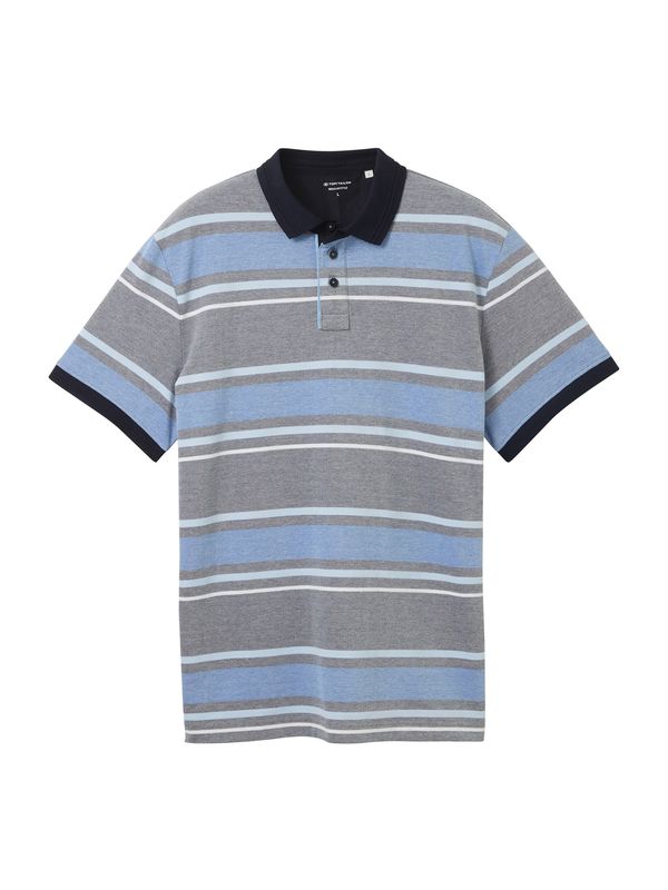 TOM TAILOR TOM TAILOR Тениска  нейви синьо / светлосиньо / сиво / бяло