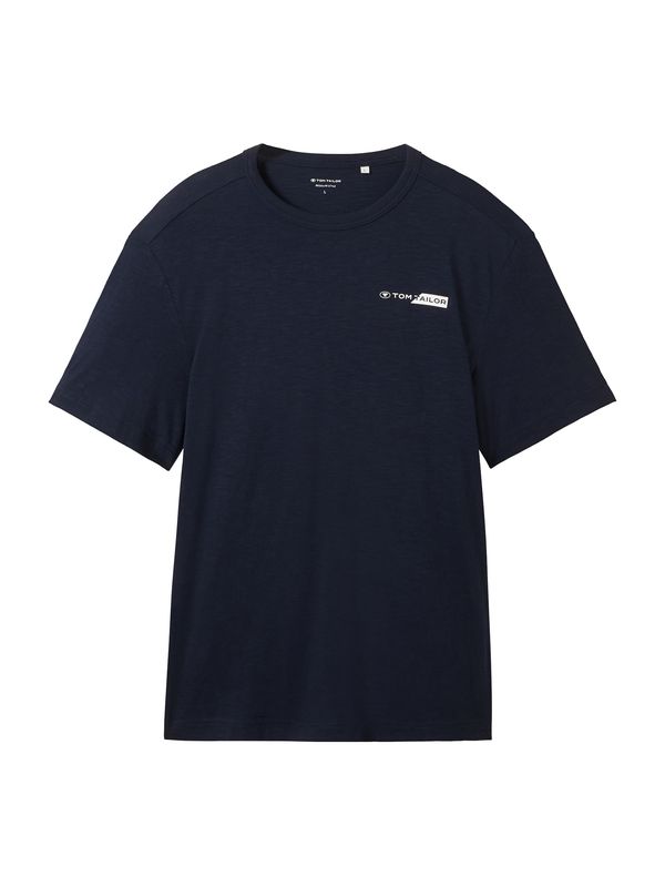 TOM TAILOR TOM TAILOR Тениска  нощно синьо / бяло