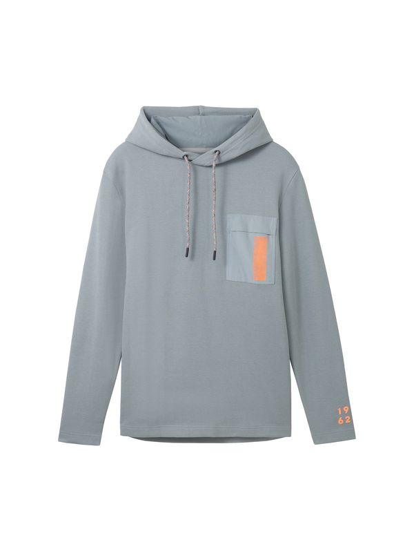 TOM TAILOR TOM TAILOR Тениска  опушено синьо / светлооранжево