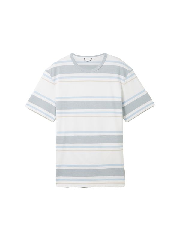 TOM TAILOR TOM TAILOR Тениска  опушено синьо / светлосиньо / сиво / бяло