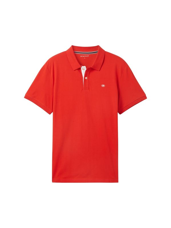 TOM TAILOR TOM TAILOR Тениска  оранжево-червено / бяло