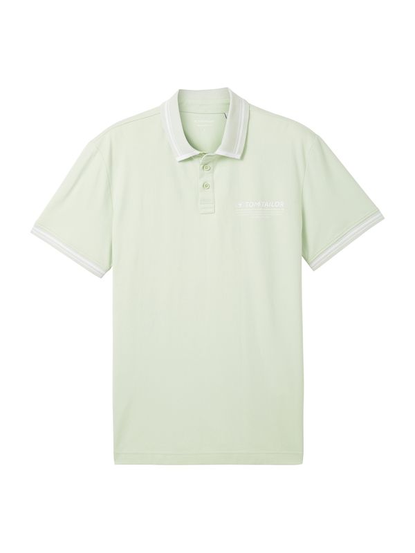 TOM TAILOR TOM TAILOR Тениска  пастелно зелено / бяло