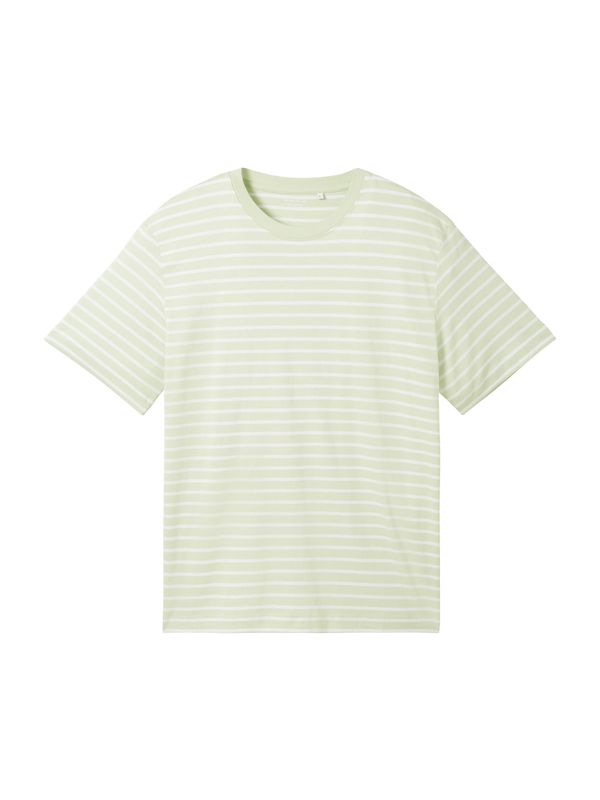 TOM TAILOR TOM TAILOR Тениска  пастелно зелено / бяло