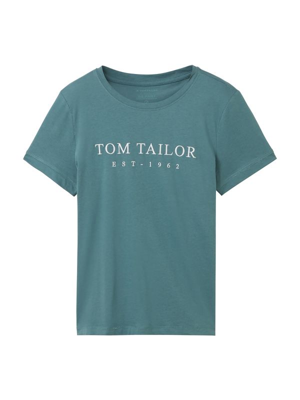 TOM TAILOR TOM TAILOR Тениска  петрол / бяло
