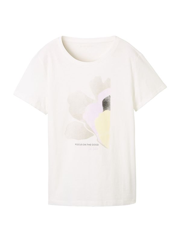 TOM TAILOR TOM TAILOR Тениска  пъстро / бяло