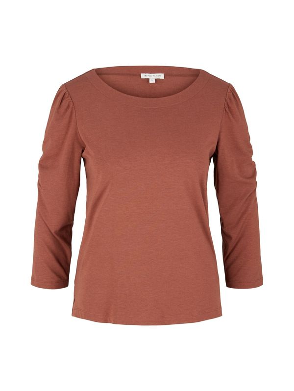 TOM TAILOR TOM TAILOR Тениска  ръждиво кафяво