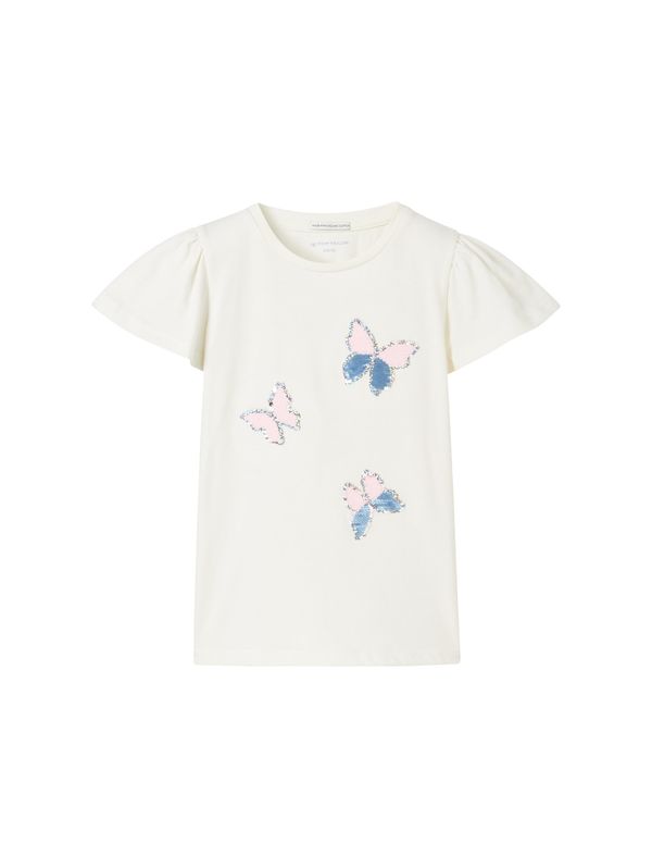 TOM TAILOR TOM TAILOR Тениска  синьо / бледорозово / сребърно / бяло