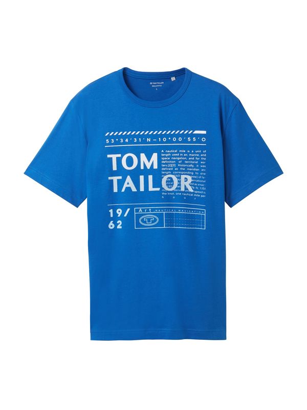 TOM TAILOR TOM TAILOR Тениска  синьо / бяло