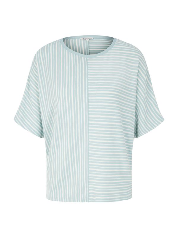 TOM TAILOR TOM TAILOR Тениска  синьо / бяло