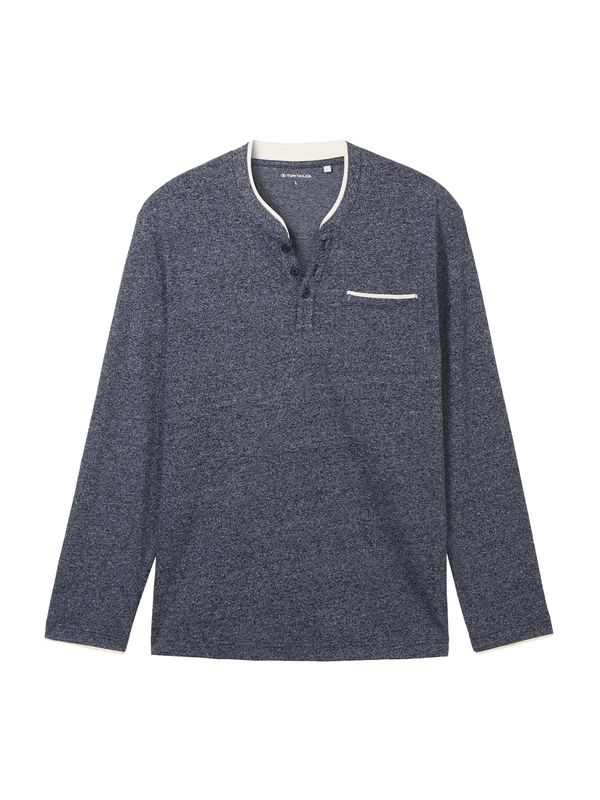 TOM TAILOR TOM TAILOR Тениска  синьо меланж / бяло