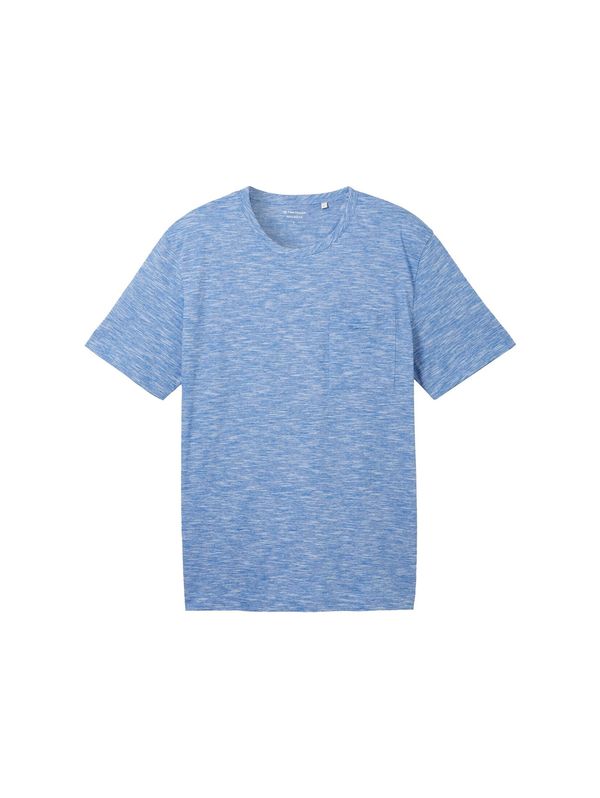 TOM TAILOR TOM TAILOR Тениска  синьо меланж / бяло