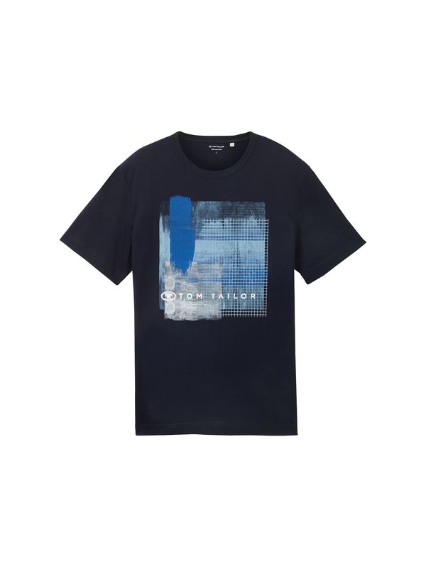 TOM TAILOR TOM TAILOR Тениска  синьо / морскосиньо / светлосиньо / бяло