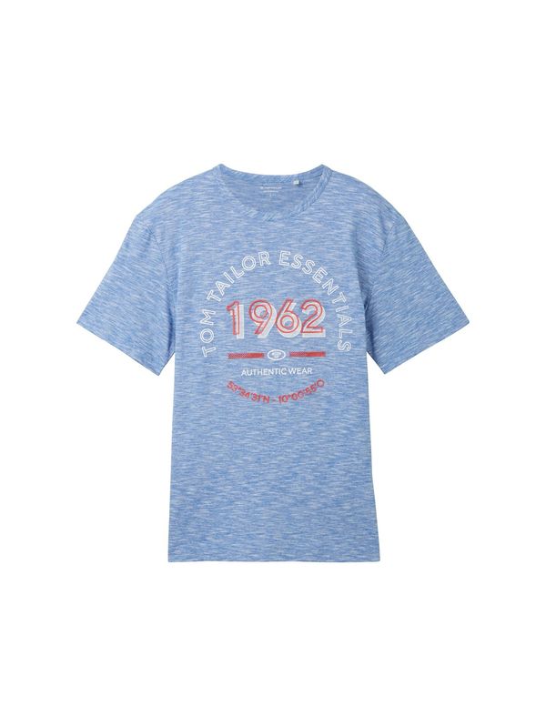 TOM TAILOR TOM TAILOR Тениска  синьо / светлочервено / бяло