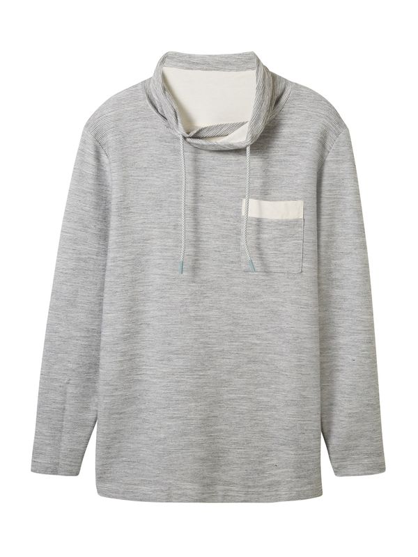 TOM TAILOR TOM TAILOR Тениска  сив меланж / мръсно бяло