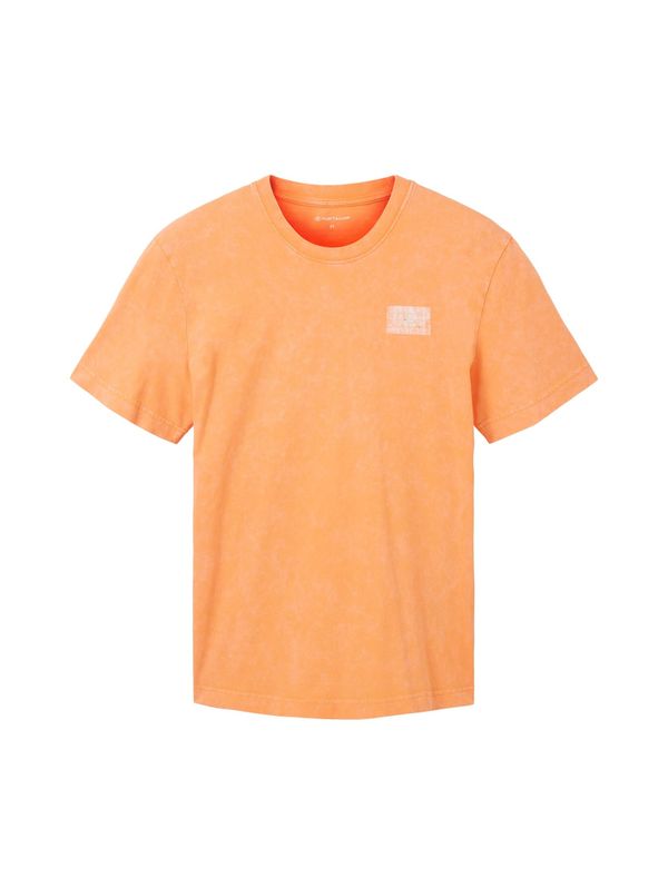 TOM TAILOR TOM TAILOR Тениска  светлооранжево / бяло