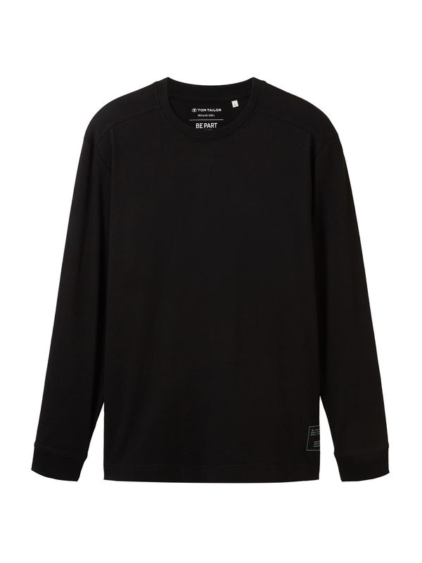 TOM TAILOR TOM TAILOR Тениска  светлосиньо / черно