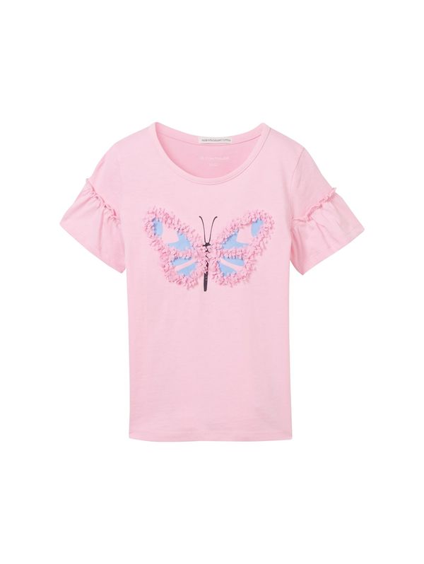 TOM TAILOR TOM TAILOR Тениска  светлосиньо / розово / черно