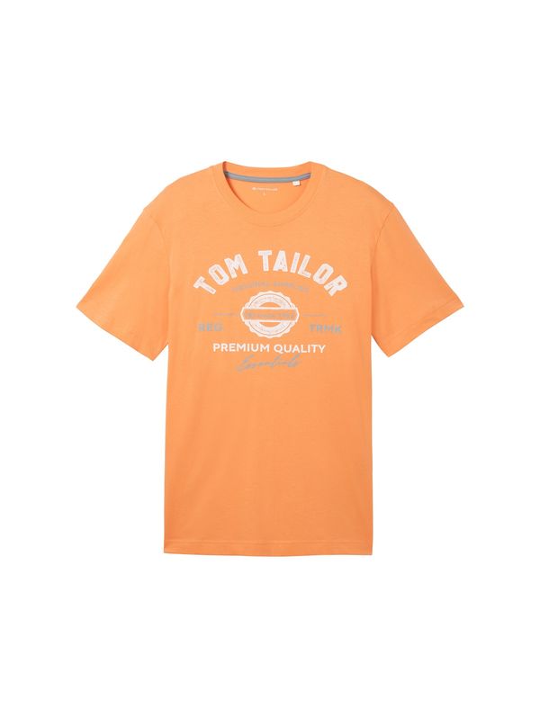 TOM TAILOR TOM TAILOR Тениска  светлосиньо / светлооранжево / бяло