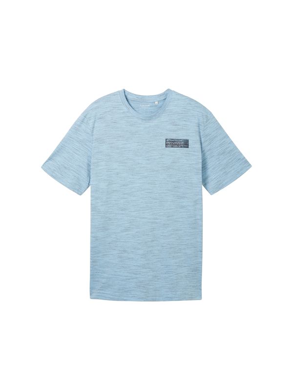 TOM TAILOR TOM TAILOR Тениска  светлосиньо / винено червено / черно