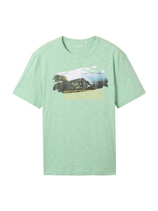 TOM TAILOR TOM TAILOR Тениска  светлосиньо / жълто / мента / черно