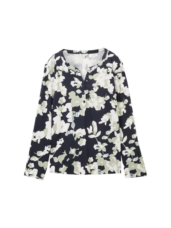 TOM TAILOR TOM TAILOR Тениска  зелено / черно / бяло