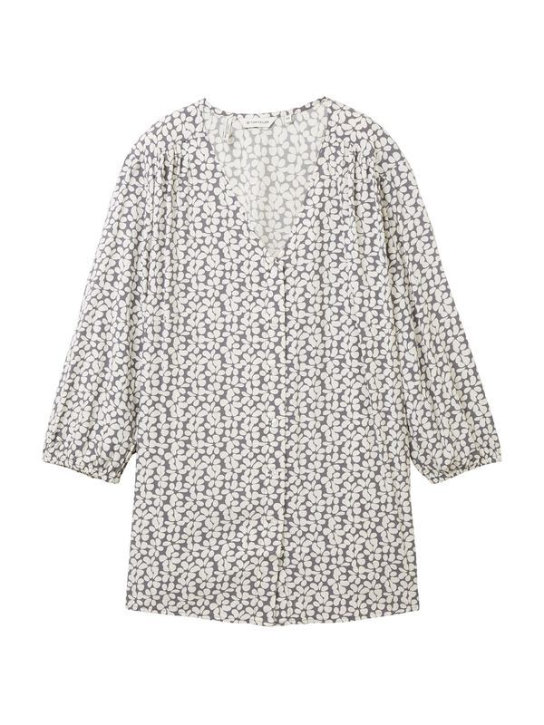 Tom Tailor Women + Tom Tailor Women + Блуза  сиво / бяло