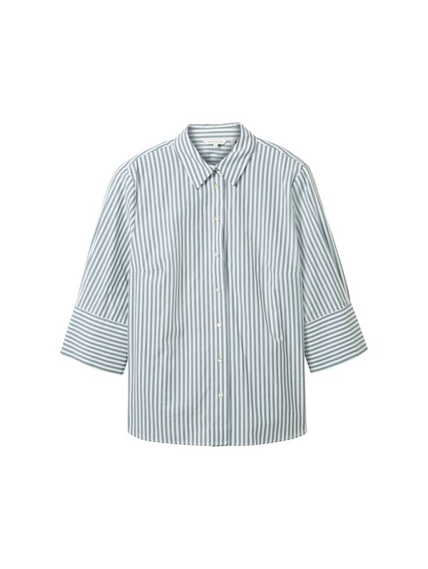 Tom Tailor Women + Tom Tailor Women + Блуза  зелено / бяло