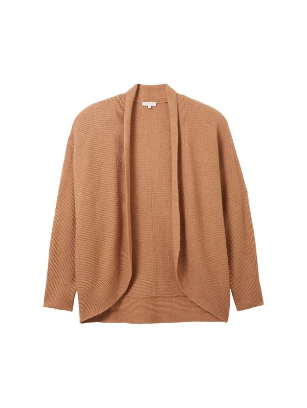 Tom Tailor Women + Tom Tailor Women + Плетена жилетка  светлокафяво