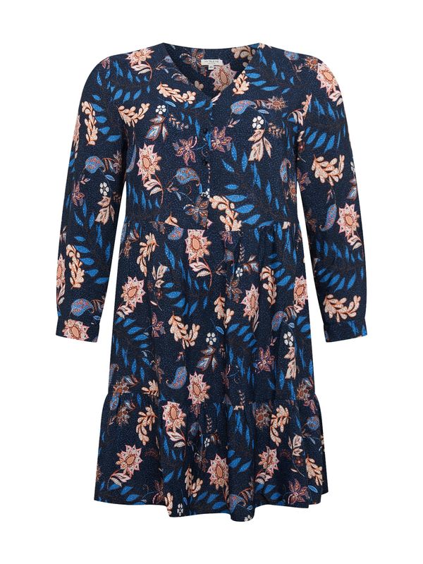 Tom Tailor Women + Tom Tailor Women + Рокля  бежово / цвят "пясък" / синьо / нейви синьо