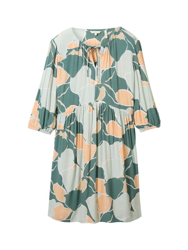 Tom Tailor Women + Tom Tailor Women + Рокля  смарагдово зелено / мента / кайсия